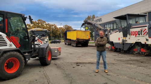 a man in the middle of construction equipment